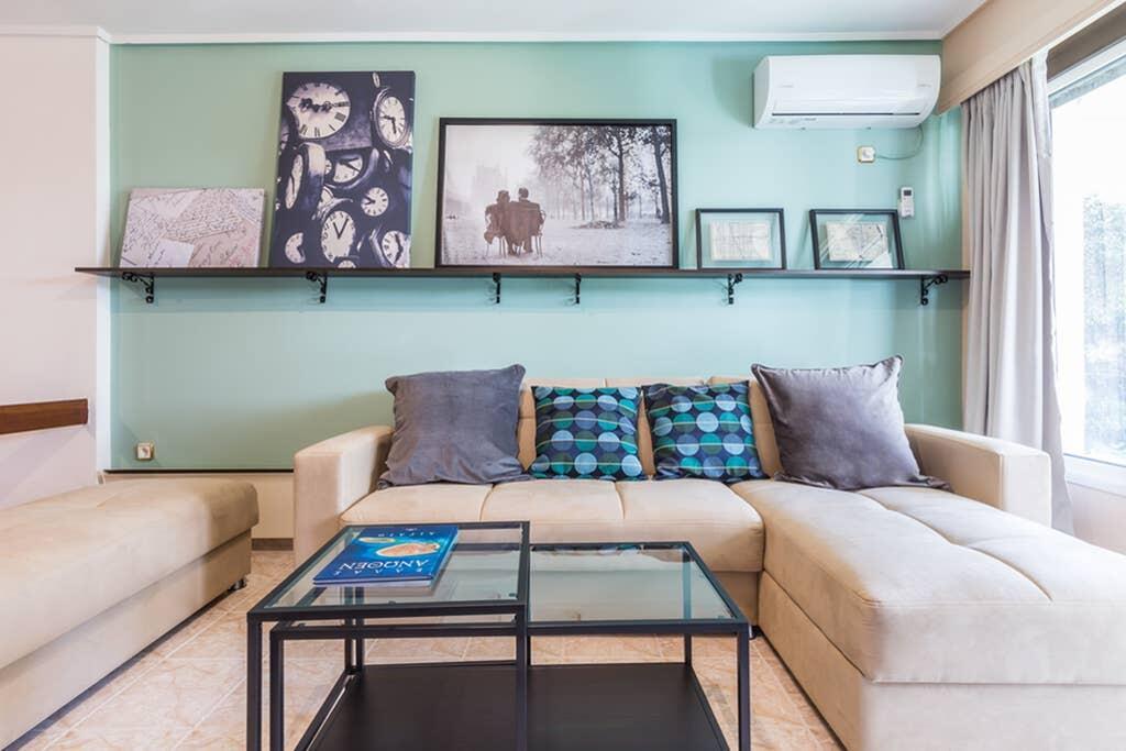 Sunny Apartment With 2 Bedrooms And Garden Glyfáda Ngoại thất bức ảnh